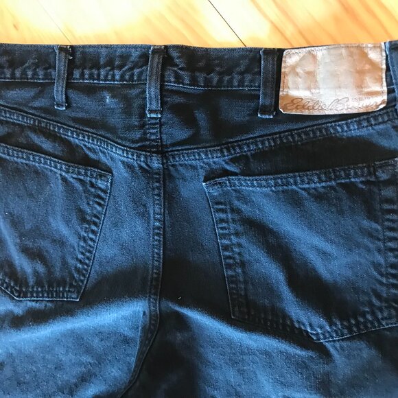 Men’s Hippie Patchwork Jeans, 36x30: Grunge Black Jeans with Gray Black Patches - Picture 3 of 7